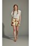 Combed Cotton Shorts Set Ruffle Sleeves Floral Printed Ecru Top Daisy Patterned Yellow Shorts - 6