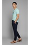 Two Threaded Tracksuit Set Printed Beige T-Shirt Black Jogger Pants Men's Home Wear Set - 6
