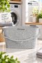 Gray Latch Basket ⭐ Plastic Basket ⭐   Durable Material Laundry Drying Rack with Hanging Bracket Balcony Organizer - 3