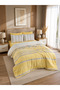 Solea Cotton Elastic Sheet Yellow Double Duvet Cover Set 4 Pieces 200X220 cm - 7