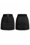 Belted Skirt - Black |   F1801 - 3