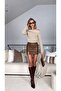 Faux Leather Mini Skirt - Tan |   F1114