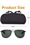Shockproof Portable Eyeglasses Case,1000D Nylon Hard Shell Protective Case for Sunglasses and Frames,Black - 2