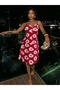 Women's Big Daisy Floral Summer Mini-Length Dress - 2