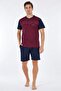 Premium Men's 3-Piece Pajama Set Short Sleeve Long Pajama Set with Shorts - 3