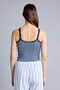 Striped Lace Detailed Collar Ribbed Undershirt I4110Ax26Au - 5