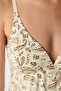 Ecru Margot Shawl Patterned Nightgown - 4