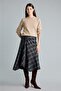 Pencil Checkered Regular Waist Midi Skirt G6127Ax26Wn