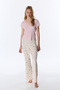 Pink Margot Lace Short Sleeve T-Shirt Pajama Top