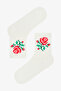 White - Multi Pixel Rose 2-Piece Socks - 3
