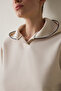 Beige Modal Hooded Sweatshirt - 3