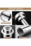 Telescopic Stainless Steel Shower Curtain Rod,No Drill Spring Tension Rod for Bathroom and Kitchen,Silver 27-76 Inch - 2