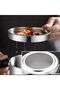Stainless Steel Oil Filter Container,1.3L Grease Strainer with Dust-Proof Lid and Easy Grip Handle,Non-Stick Coating Oil Keeper for Frying Oils and Fats - 8