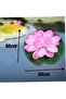 Floating Lotus LED Pool Lights,Waterproof Artificial Flower Pond Candles,6 Pieces - 2