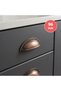 Tas Çanak Furniture Cabinet Handle Patterned 96 mm Antique Copper