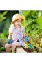 2-Piece Kids Gardening Tool Set with Dinosaur Watering Can,Hat,Gloves,and Storage Bag - 8
