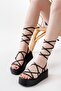 Zri̇n-1021 Premium Black Padded Women's Sandals