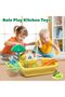 Kids Kitchen Sink Toy with Running Water and Fishing Game,Electric Dishwasher Playset with Floating Toys and Utensils - 8