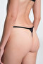 Black Tiara Low Waist Rhinestone String Panties - 2
