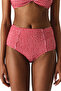 Paulina Checkered Textured High Waist Bikini Bottom