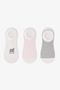 3 Pairs of Seamless Cotton Cat Patterned Sneaker Socks
