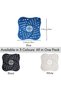 Square Shower Drain Filter Hair Catcher,Silicone Sink Strainer with Suction Cup,Pack of 3 - 2