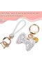 Bling Rhinestone Heart Car Keychain for Women,Sparkle Braided Key Ring with Screwdriver,Personalized Gift - 2