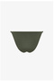 Olive Green Marcelina Side Glitter Mid-Waist Bikini Bottom - 6
