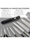4-in-1 Professional Kitchen Cutting Tool and Scissor Sharpener,Diamond Tungsten and Ceramic Sharpening Tool,Includes Cut-Resistant Gloves - 5