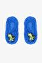 Cobalt Blue Boy's Dinosaur Embroidered Non-Slip Sole Home Shoes
