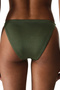 Olive Green Marcelina Side Glitter Mid-Waist Bikini Bottom - 2
