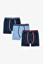 Men's Colorful Red Court Multi Boxer