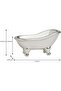 Mini Plastic Bathtub Soap Dish,Decorative Clawfoot Bathroom Soap Holder,Silver - 2