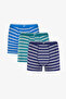 Men's Blue Striped 3-Piece Boxer Briefs