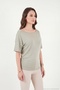 Standard Fit Drape Detailed Bat Sleeve t Shirt Women's t Shirt 5866962 - 4