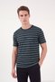 Striped Cotton Relaxed Fit Crew Neck t Shirt Men's t Shirt 5904078 - 2