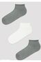 Men's Super 3-Piece Gray Booties Socks