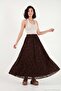 Elastic High Waist Patterned Maxi Chiffon Skirt Women's Skirt 6698075 - 3