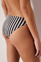 Alia Slip Glitter Striped Bikini Bottom - 4