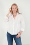 Waist-Situated Pleated Cotton Blend Fitted Fit Shirt Women's Shirt 6778275 - 4