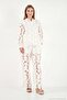 Comfortable Fit Guipure Lace Embroidered Wide Leg Suit Women's Suit 145m39423 - 4