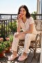 Cotton Regular Fit Soft Textured Buttoned V-Neck Pajama Set Women's Pajama Set 65770755