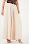 High Waist Wide Leg Belt Detailed Pleated Trousers Women's Pants 68351354 - 6