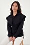 Cotton Cape Detailed Regular Fit Long Sleeve Shirt Women's Shirt 6774128 - 3