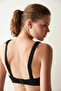 Black Cross Back Sports Bra - 6