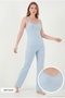 Regular Fit Guipure Detailed Strappy Round Neck Pajama Set Women's Pajama Set 65770822 - 2