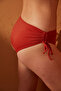 Basic High Waist Tie Cinnamon Bikini Bottom - 3