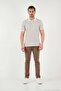 Striped Short Sleeve Buttoned Polo t Shirt Men's Polo t Shirt 5904026 - 3