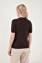 Soft Textured Crew Neck Short Sleeve Knitwear Blouse Women's Bluz 4617054 - 7