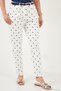 Cotton High Waist Straight Short Leg Belted Polka Dot Pants Women's Pants 668Yp5634 - 5